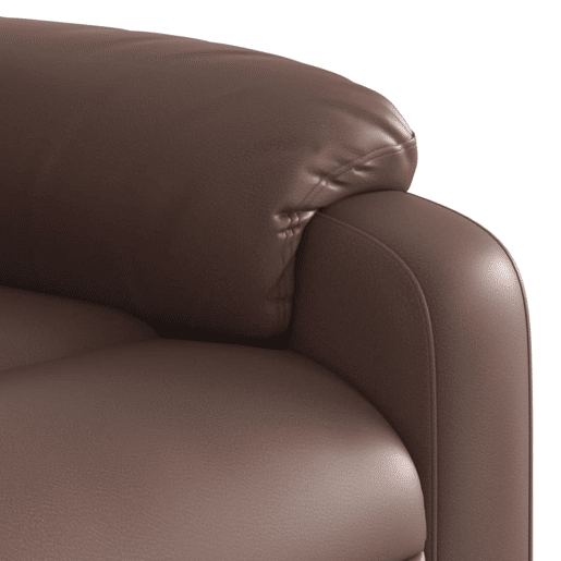 vidaXL Poltrona de massagens reclinável couro artificial castanho vidaXL Poltrona de massagens reclinável couro artificial castanho