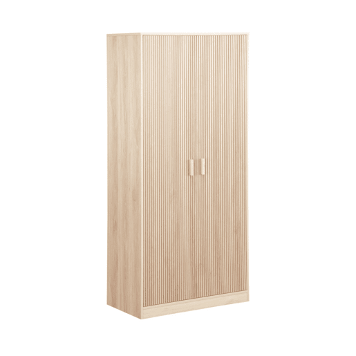 Quarto de vestir, roupeiro de duas portas, Linear, Natural, 80x48x180 cm