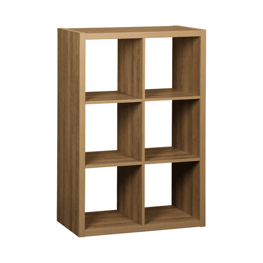 Estante de 2 níveis com 6 compartimentos, Basiks, Manguier, 111.2x39x76 cm