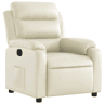 vidaXL Poltrona reclinável couro artificial cor creme