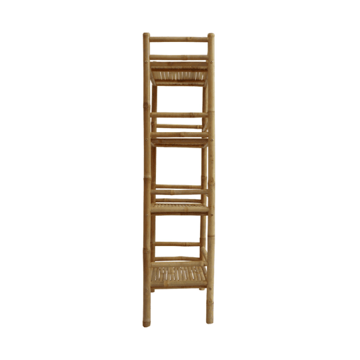 Prateleira de bambu 4 níveis, 144cm, Fidji, Natural, 54x32x144 cm