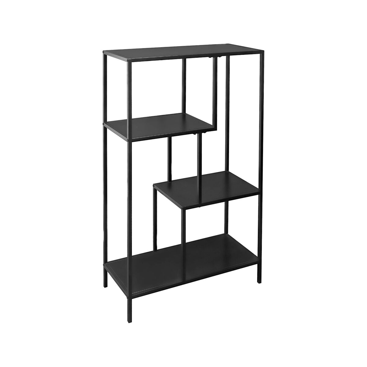 Estantería asimétrica de metal con 4 estanterías