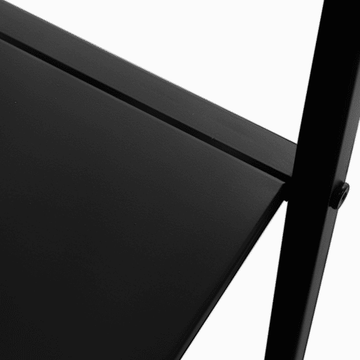 Estante assimétrica em metal preto com 4 prateleiras, Industrielle, Preto, 69x33x113.5 cm