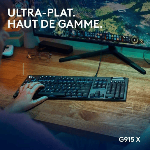 Teclado Logitech G915 X Preto AZERTY
