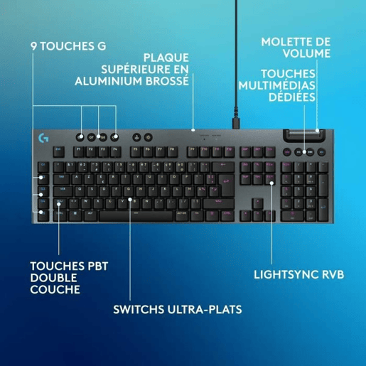 Teclado Logitech G915 X Preto AZERTY