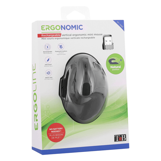 Rato Ergonómico Ótico TNB Ergo Line Preto 1600 dpi Rato Ergonómico Ótico TNB Ergo Line Preto 1600 dpi