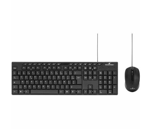Teclado y ratón bluestork media office negro azerty