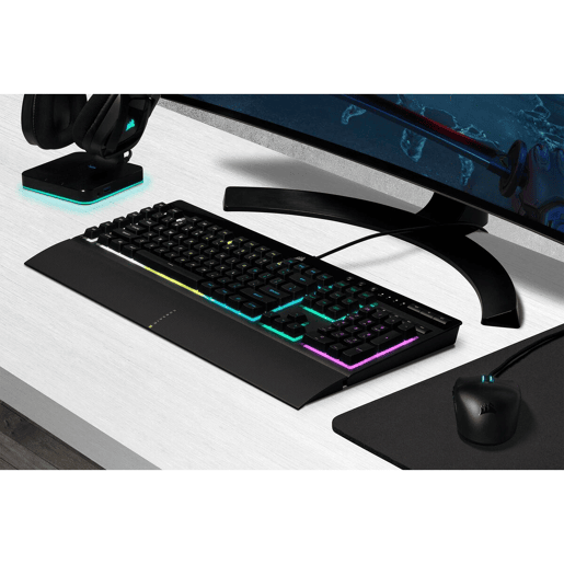 Teclado Corsair K55 RGB Pro Preto Qwerty espanhol QWERTY Teclado Corsair K55 RGB Pro Preto Qwerty espanhol QWERTY