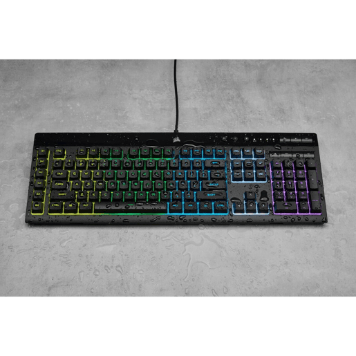 Teclado Corsair K55 RGB Pro Preto Qwerty espanhol QWERTY Teclado Corsair K55 RGB Pro Preto Qwerty espanhol QWERTY