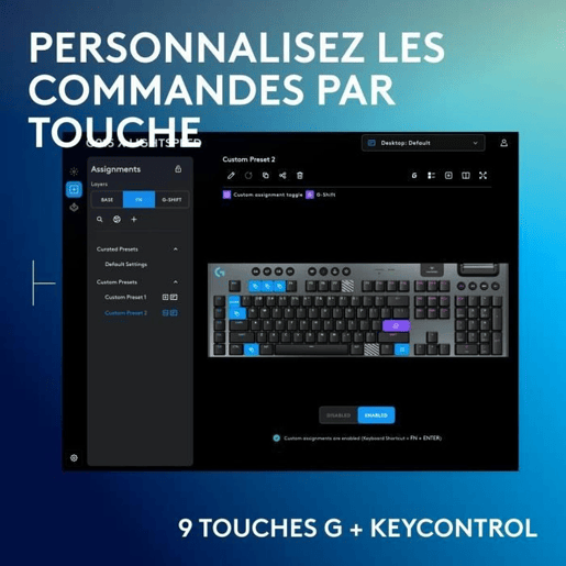 Teclado sem Fios Logitech G915 X Preto AZERTY