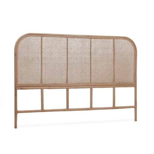 Cabeceira de vime natural e cana, Sumatra, 160x3x110 cm