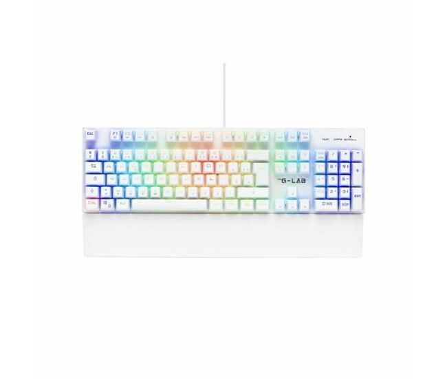 Teclado mecánico the g-lab keyz rubidium blanco azerty francés