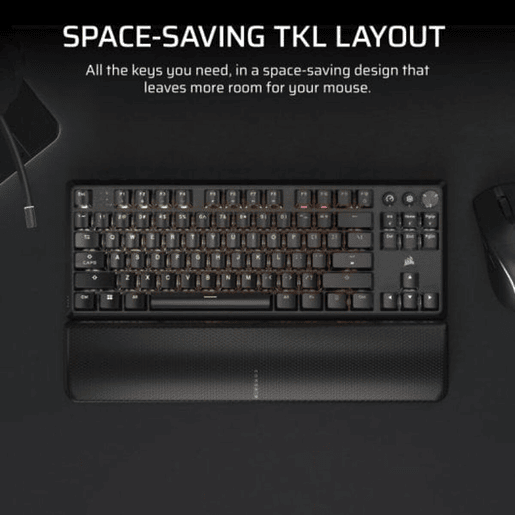 Teclado sem Fios Corsair Preto Qwerty espanhol
