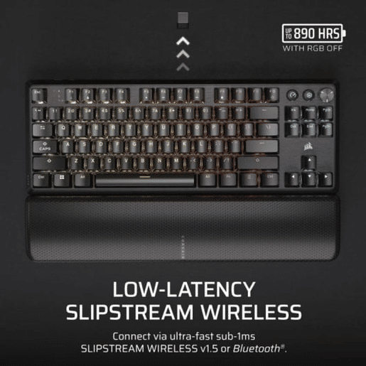 Teclado sem Fios Corsair Preto Qwerty espanhol