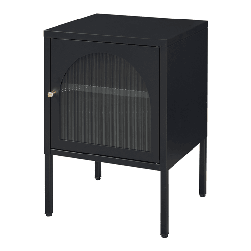 Mesa de cabeceira Karlskrona 60x42,5x40 cm - Preto mate en.casa
