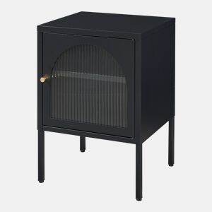 Mesa de cabeceira Karlskrona 60x42,5x40 cm - Preto mate en.casa