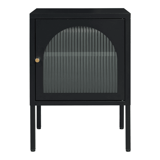 Mesa de cabeceira Karlskrona 60x42,5x40 cm - Preto mate en.casa