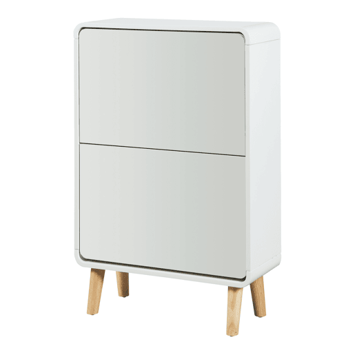 Sapateira Aure com 2 portas de batente 96x63x24 cm - Branco en.casa