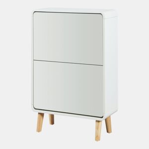 Sapateira Aure com 2 portas de batente 96x63x24 cm - Branco en.casa