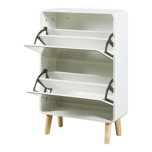 Sapateira Aure com 2 portas de batente 96x63x24 cm - Branco en.casa