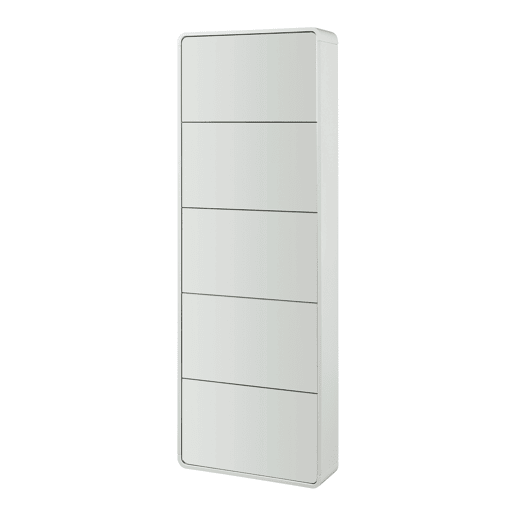 Sapateira Aure com 5 portas com dobradiças 180x63x24 cm - Branco en.casa