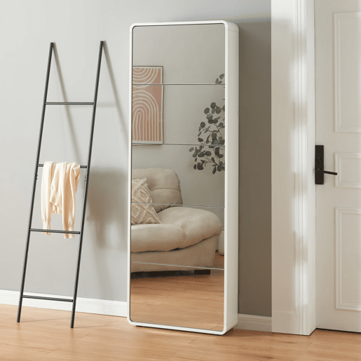 Sapateira Aure com 5 portas com dobradiças 180x63x24 cm - Branco en.casa