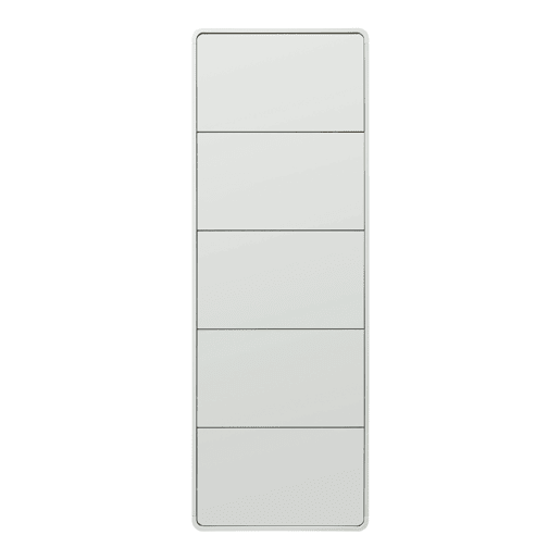 Sapateira Aure com 5 portas com dobradiças 180x63x24 cm - Branco en.casa