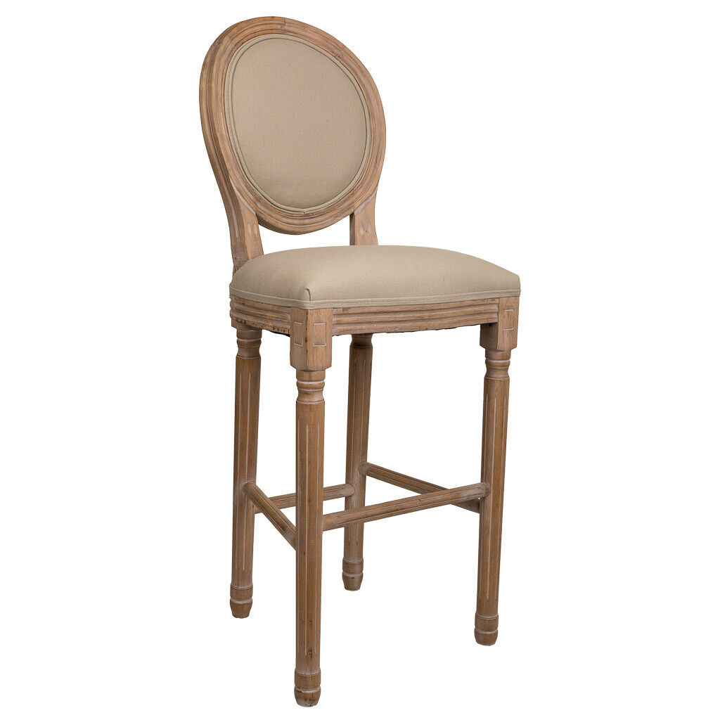 Taburete de madera tapizado