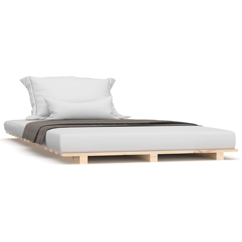 Estructura de cama madera maciza de pino 100x200 cm