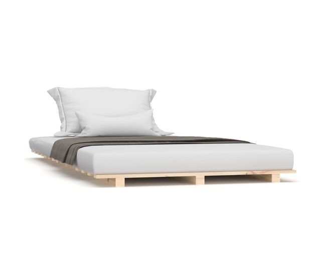 Estructura de cama madera maciza de pino 100x200 cm