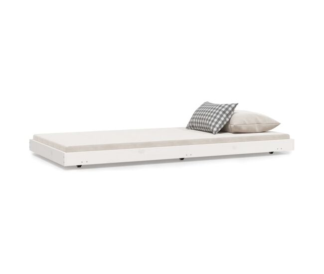 Estructura de cama madera maciza de pino blanco 90x190 cm