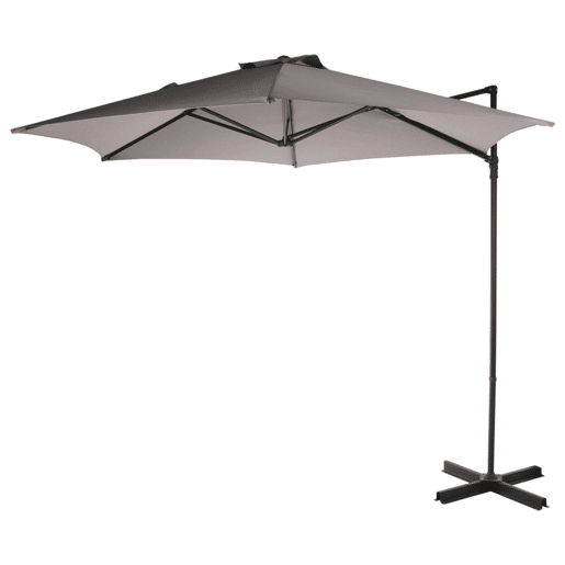 WELL HOME - Guarda-sol suspenso push up com base em cruz de aço