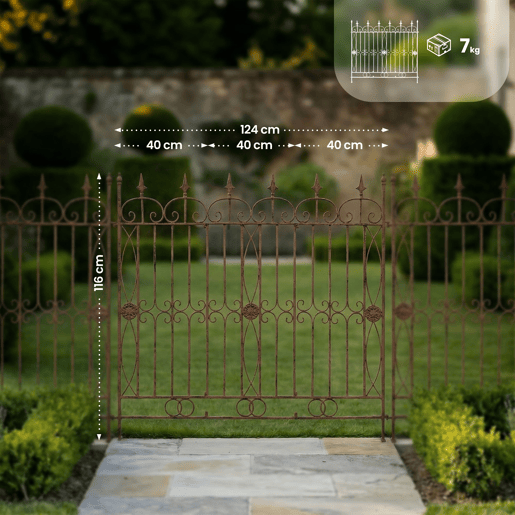 Reja De Jardín Mangold En Metal Marrón antiguo 1X124X116 cm