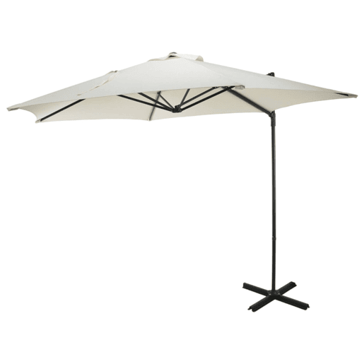 WELL HOME - Guarda-sol suspenso push up com base em cruz de aço