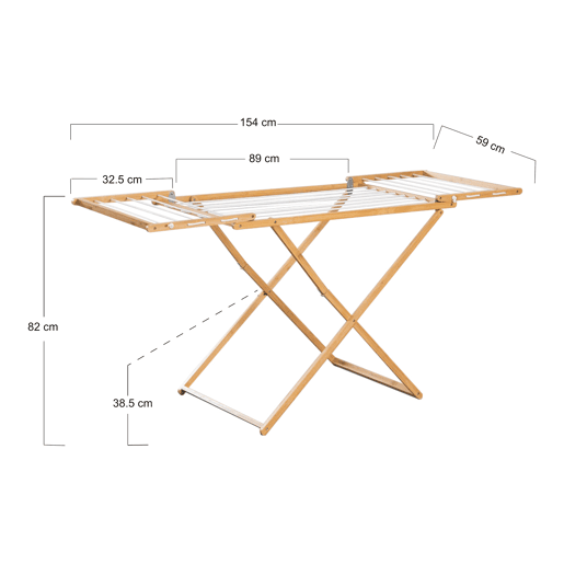 Estendal Fakala 154x59x82 cm - Bambu en.casa