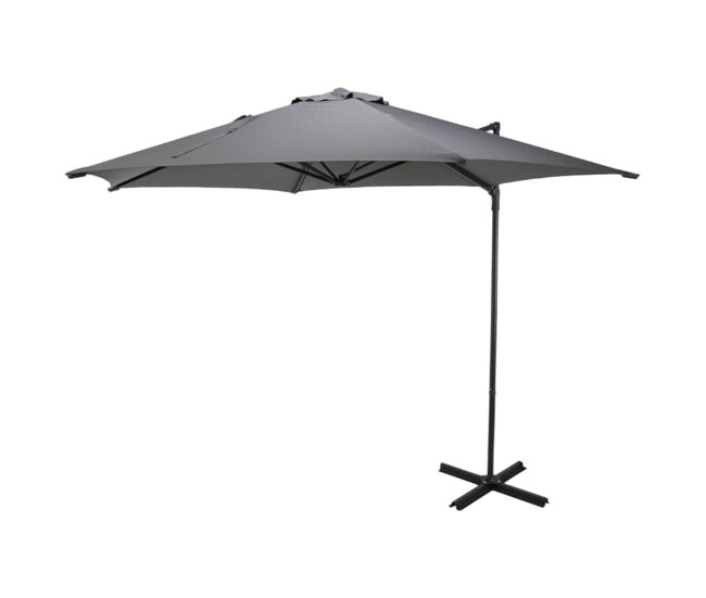 Well home - sombrilla colgante push up con base de acero cruzado