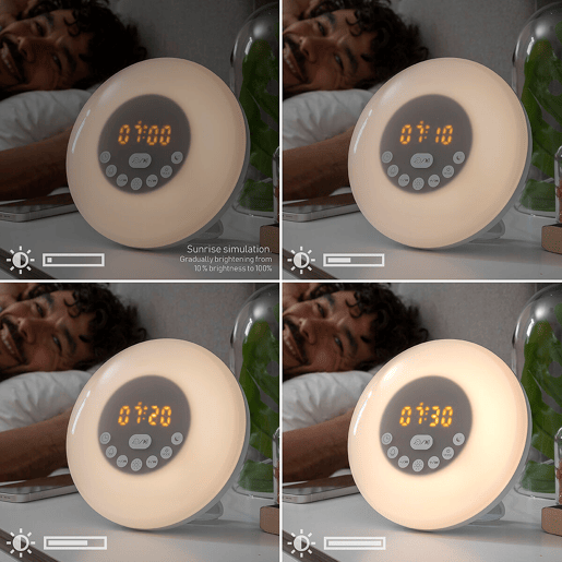 Despertador Amanhecer Recarregável com Alta voz Sunrilk InnovaGoods Despertador Amanhecer Recarregável com Alta voz Sunrilk InnovaGoods