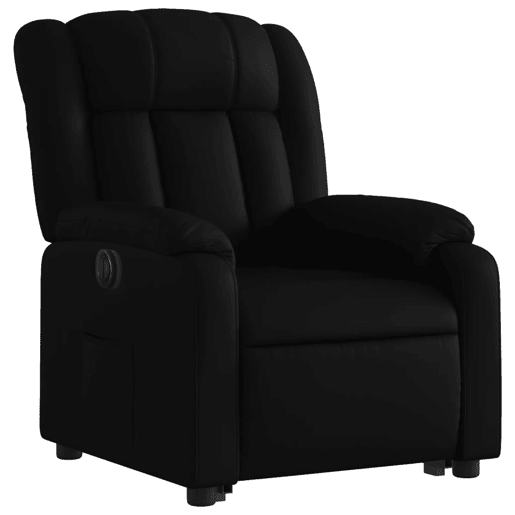 vidaXL Poltrona reclinável elevatória elétrica couro artificial preto vidaXL Poltrona reclinável elevatória elétrica couro artificial preto