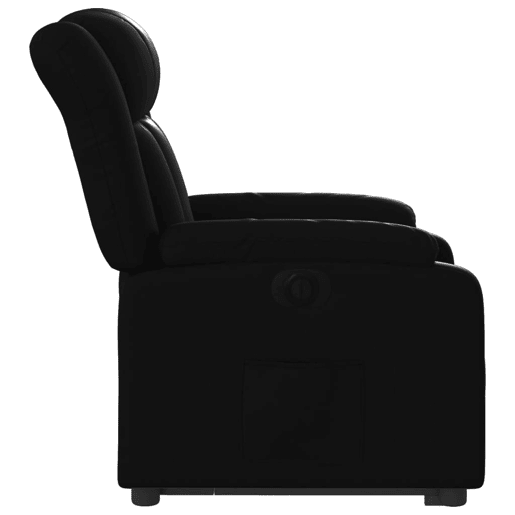 vidaXL Poltrona reclinável elevatória elétrica couro artificial preto vidaXL Poltrona reclinável elevatória elétrica couro artificial preto