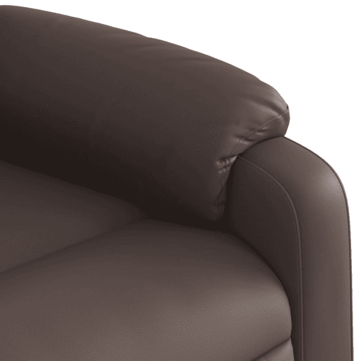 vidaXL Poltrona massagens reclinável elevatória couro artif. castanho vidaXL Poltrona massagens reclinável elevatória couro artif. castanho