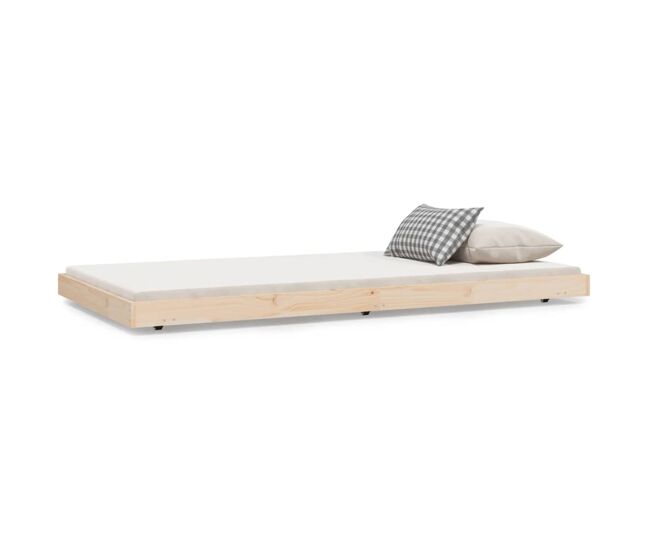 Estructura de cama madera maciza de pino 80x200 cm