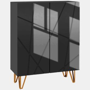 HOMCOM Móvel Sapateira de Entrada Armário Sapateira com Prateleiras Ajustáveis para 15-20 Pares de Sapatos para Corredor Entrada 72x31,5x95 cm Preto