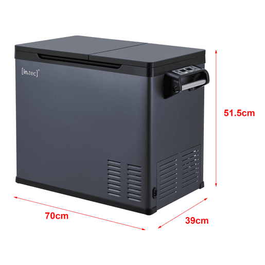 Frigorífico elétrico portátil Alberona para viagem aço 45 L- Azul Cinzento in.tec