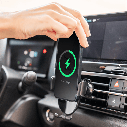 Suporte para Carregador Rápido Sem FIOS para Automóvel Chakar InnovaGoods Suporte para Carregador Rápido Sem FIOS para Automóvel Chakar InnovaGoods