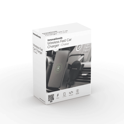 Suporte para Carregador Rápido Sem FIOS para Automóvel Chakar InnovaGoods Suporte para Carregador Rápido Sem FIOS para Automóvel Chakar InnovaGoods