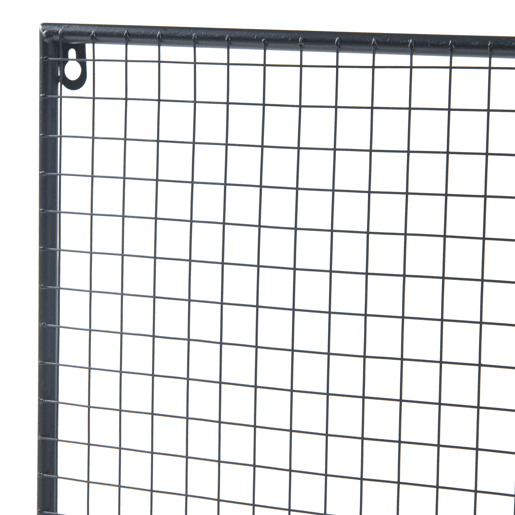 Painel de grelha Westre com prateleiras metálicas 70x60x11cm - Preto en.casa