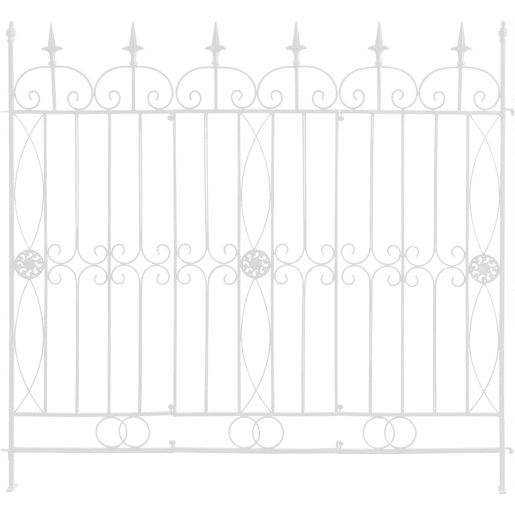Reja De Jardín Mangold En Metal Blanco 1X124X116 cm