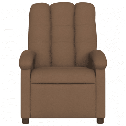 vidaXL Poltrona elétrica reclinável tecido castanho vidaXL Poltrona elétrica reclinável tecido castanho