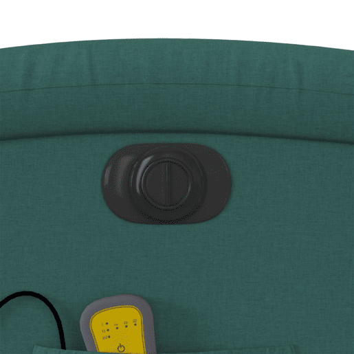 vidaXL Poltrona reclinável de massagens elétrica tecido verde-escuro vidaXL Poltrona reclinável de massagens elétrica tecido verde-escuro