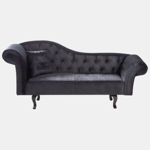 Beliani Chaise longue à esquerda Veludo LATTES